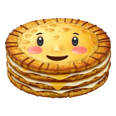 swiss rösti, round, gold and crispy sticker