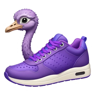  ostrich-in-purple sneakers sticker