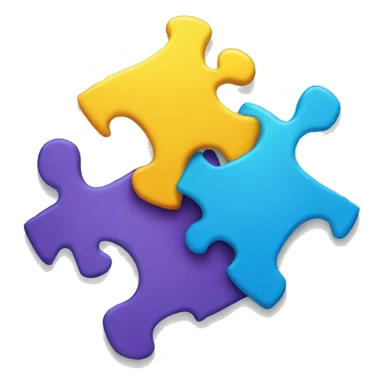 Two puzzle pieces seperated sticker