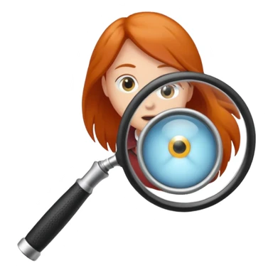 un écureuil debout, l'air concentré, utilisant une loupe pour examiner un objet sticker