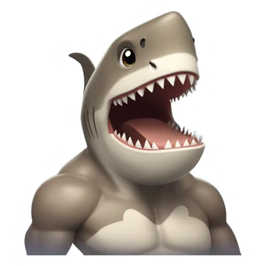 Dwayne Johnson as a shark sticker