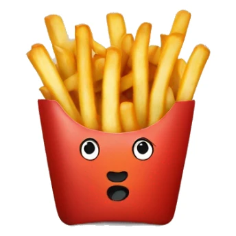 french fries with hotdog in bowl sticker