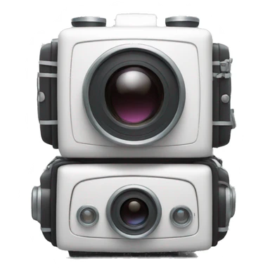 White Camera cube front facing sticker
