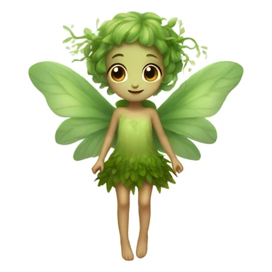 Dainty cute moss fairy with cute wings  sticker