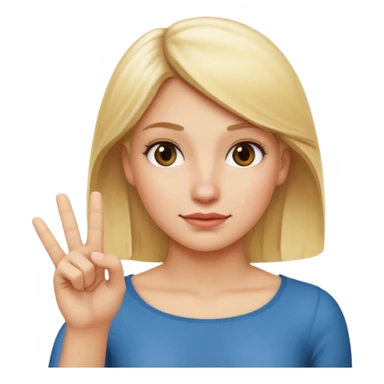 mulher loira Fazendo Gesto De “Não” em Apple iOS 10.0 sticker