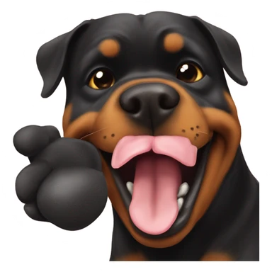 Rottweiler dog sending a kiss sticker