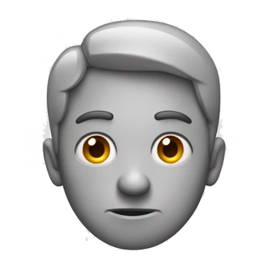 An Apple-style emoji: a face with a sarcastic and indifferent expression. Half-lowered eyes, a slightly raised eyebrow, and a crooked mouth conveying mild fatigue or irony. sticker