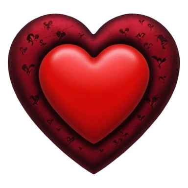 goth themed heart with a dark velvet heart sticker