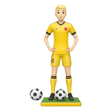 create an emoji of a yellow soccer free kick mannequin - it should just be a piece of soccer equipment sticker