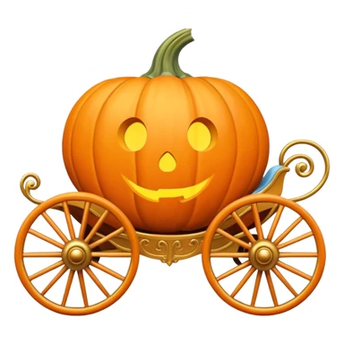 Conderella pumpkin carriage pastel orange sticker