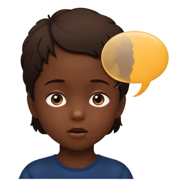 child silhouette with two speech bubbles in different languages sticker