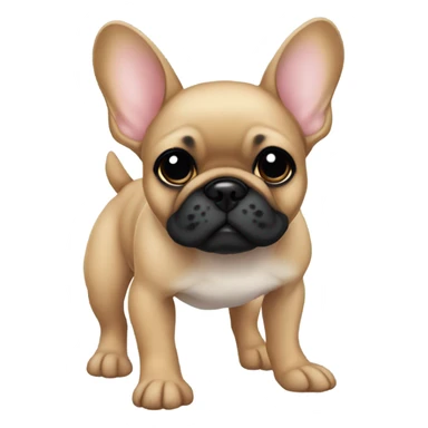 Fawn Frenchie with black muzzle sticker