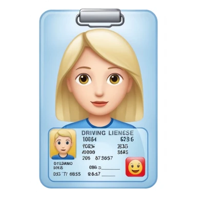 driving license sticker