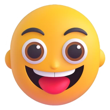 the 'harder' difficulty face from Geometry Dash, 3D emoji style, sharp eyes, mischievous grin, no text sticker