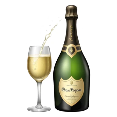A dom perignon champange just bottle sticker