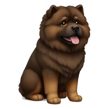 Chowchow dark brown sticker