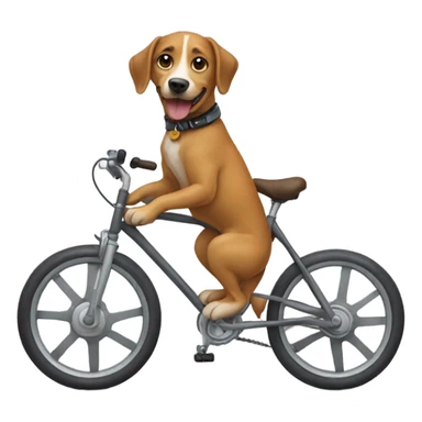 dog on a bike sticker