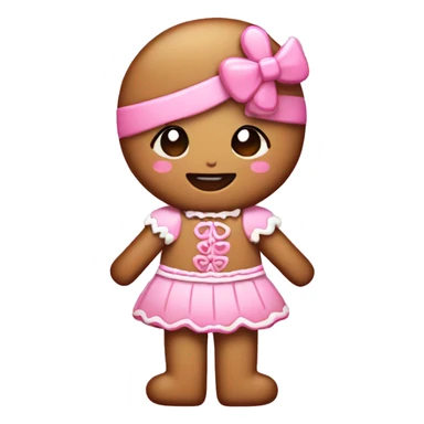Pink girly gingerbread  sticker