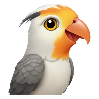Cockatiel with orange cheeks sticker