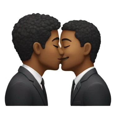 Gay couple kiss sticker