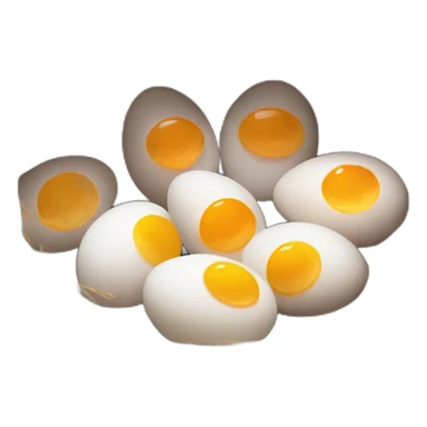 several whole eggs in a bird's nest sticker