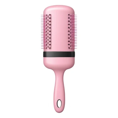 light pink cylindrical hair brush minimal design sticker