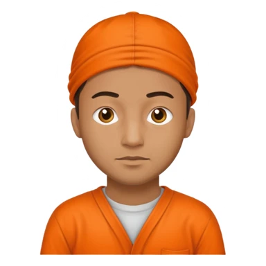 prisoner man in orange clothing sticker
