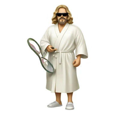 Big Lebowski playing tennis sticker