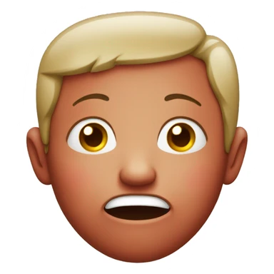 Face with reddened cheeks and a dizzy face sticker