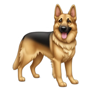 Berger allemand poil long  sticker