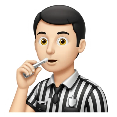 referee blowing whistle sticker