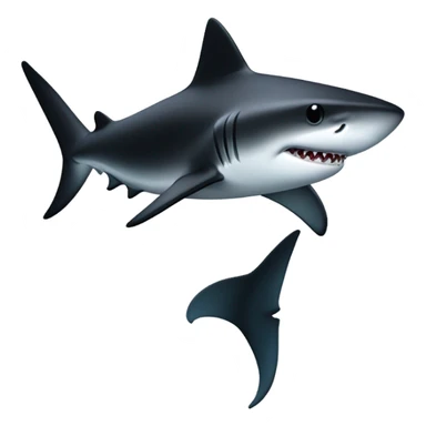 Black Shark with a black rimmed top hat sticker