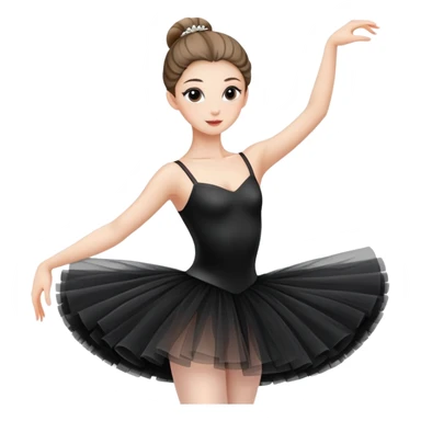 ballerina in a black tutu sticker