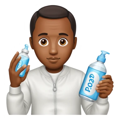 p diddy holding baby oil sticker