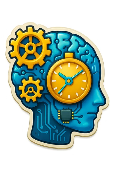 Add more tech elements such as circuit lines, microchips, or digital screens to the icon while keeping it modern, minimalistic, and expressive. Maintain the clean, colorful emoji style and preserve the transparent background. sticker