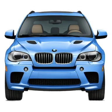 Blue 2010 BMW X5M sticker