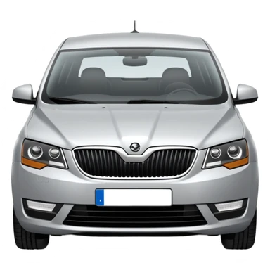 Stříbrné Auto škoda octavia sticker