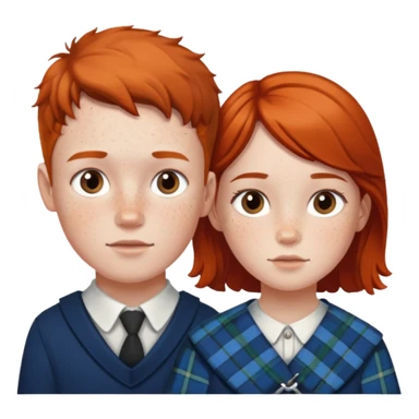 scottish boy and girl sticker