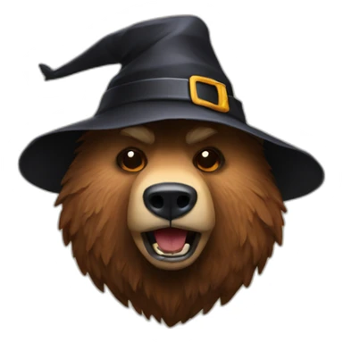 halloween with hat as a grizzly head sticker