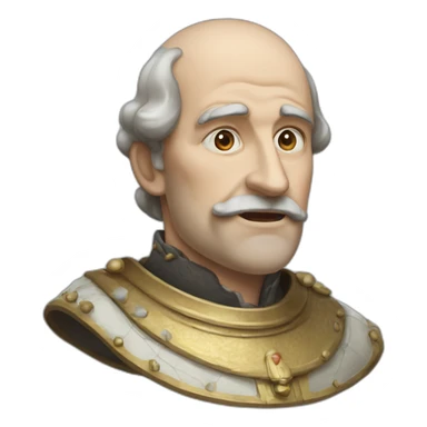 Charles the second with a protruding jaw sticker