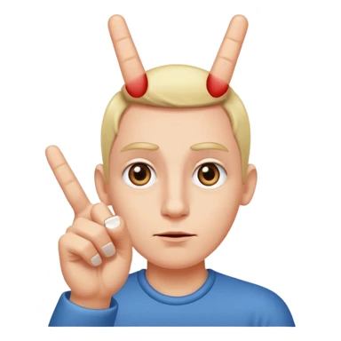 Rolling eyes with the middle finger up  sticker