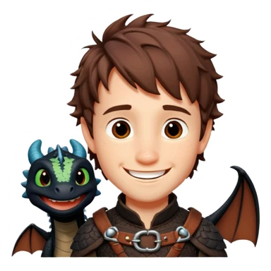 funny toothless(the dragon)+hiccup sticker