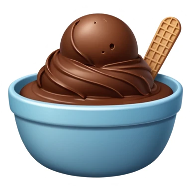 choclate icecream in bowl sticker
