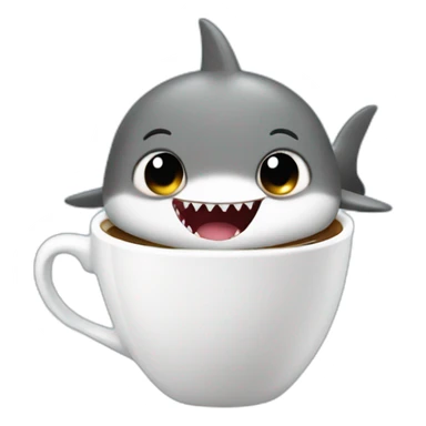 Baby shark with coffee sticker