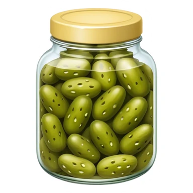 a jar of pickled gherkins sticker