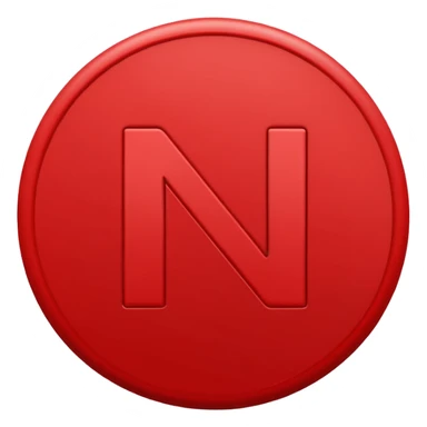 Ⓜ️ exactly like this only letter N but in red circle  sticker