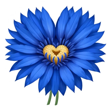 blue cornflower heart emoji sticker
