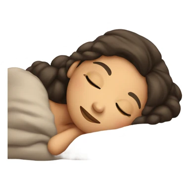 brunette girl sleeping cozy sticker