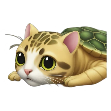 Turtle in the cat sticker