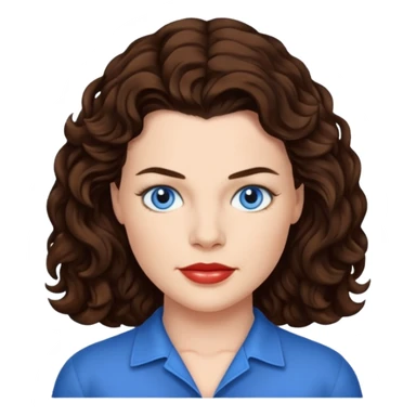 Heather Langenkamp with blue eyes sticker